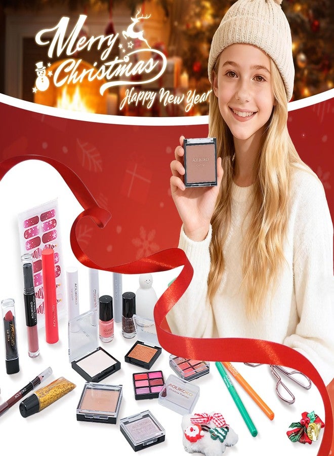 AOLIKOKO Makeup Advent Calendar 2025 for Women & Teen Girls, Xmas Countdown Calendar, 24 Days Christmas Gift Sets Full Makeup Kit Gift - Image 2